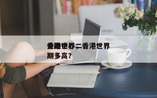 香港世界
金融中心，香港世界
金融中心二期多高？