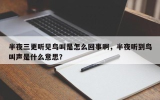 半夜三更听见鸟叫是怎么回事啊，半夜听到鸟叫声是什么意思？