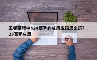 王者荣耀中S24赛季的庄周应该怎么玩？，23赛季庄周