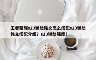 王者荣耀s23辅助铭文怎么搭配s23辅助铭文搭配介绍？s23辅助强度？