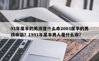 91年属羊的男孩是什么命2003属羊的男孩命运？1991年属羊男人是什么命？