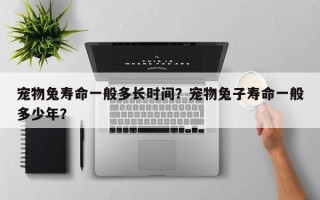 宠物兔寿命一般多长时间？宠物兔子寿命一般多少年？