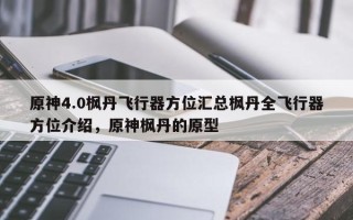 原神4.0枫丹飞行器方位汇总枫丹全飞行器方位介绍，原神枫丹的原型