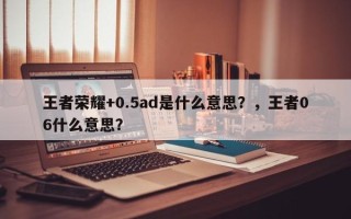 王者荣耀+0.5ad是什么意思？，王者06什么意思？