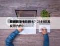欧洲前十
最强反恐电影排名？2019欧美反恐力作？