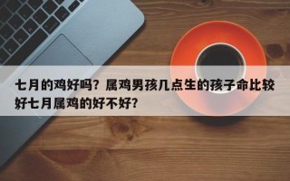 七月的鸡好吗？属鸡男孩几点生的孩子命比较好
，七月属鸡的好不好？
