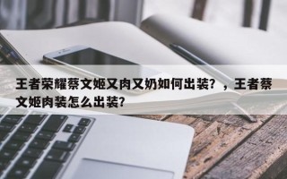 王者荣耀蔡文姬又肉又奶如何出装？，王者蔡文姬肉装怎么出装？
