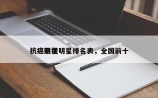 抗癌影视明星排名表，全国前十
抗癌明星