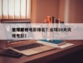 全球前十
灾难题材电影排名？全球10大灾难电影？