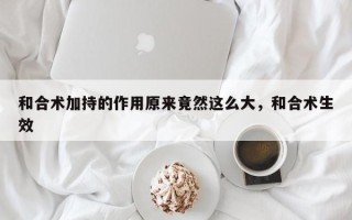 和合术加持的作用原来竟然这么大，和合术生效