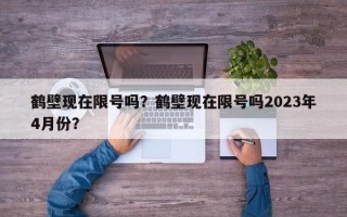 鹤壁现在限号吗？鹤壁现在限号吗2023年4月份？