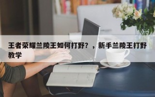 王者荣耀兰陵王如何打野？，新手兰陵王打野教学