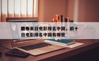 前十
恐怖末日电影排名中国，前十
恐怖末日电影排名中国有哪些