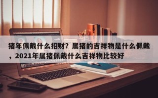 猪年佩戴什么招财？属猪的吉祥物是什么佩戴，2021年属猪佩戴什么吉祥物比较好

