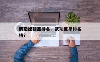 武功比较高
的影视明星排名，武功巨星排名榜？