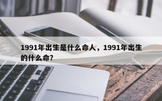 1991年出生是什么命人，1991年出生的什么命？