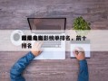 前十
最经典电影榜单排名，前十
经典电影排名
