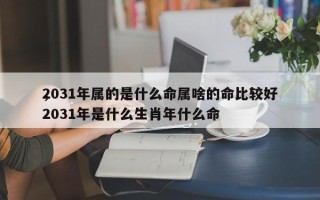 2031年属的是什么命属啥的命比较好
，2031年是什么生肖年什么命