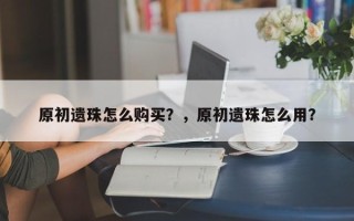 原初遗珠怎么购买？，原初遗珠怎么用？