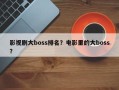 影视剧大boss排名？电影里的大boss？