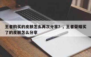 王者购买的皮肤怎么再次分享？，王者荣耀买了的皮肤怎么分享