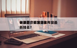 云顶之弈阵容排名
榜最新，云顶之弈阵容最新排名？