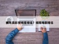 娱乐类影视明星排名？娱乐电影排名
榜？
